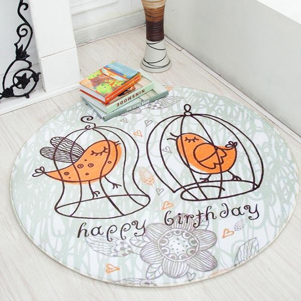 

70cm / 90cm round newborns soft nap mat cute cartoon animal baby play mat sleeping bedding playing crawl children carpet rugs
