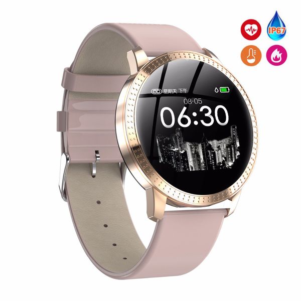 

женский фитнес смарт часы женщины бег релох heart rate monitor bluetooth шагомер прикоснитесь интеллектуальные спортивные часы для бега, Slivery;brown