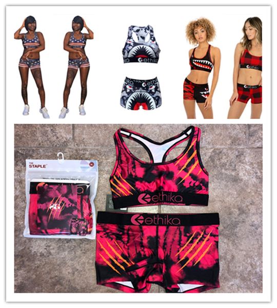 

women beachwear bikini set 2 piece vest tank bras swimsuit beach playsuit shark plaid swim suits swiming wear tankinis a3212, Blue