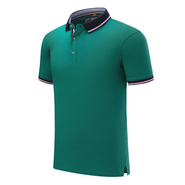 

sd 20034 cf young men's high-end silk cotton striped short-sleeved breathable moisture is not easy to deform green polo shirt, Black