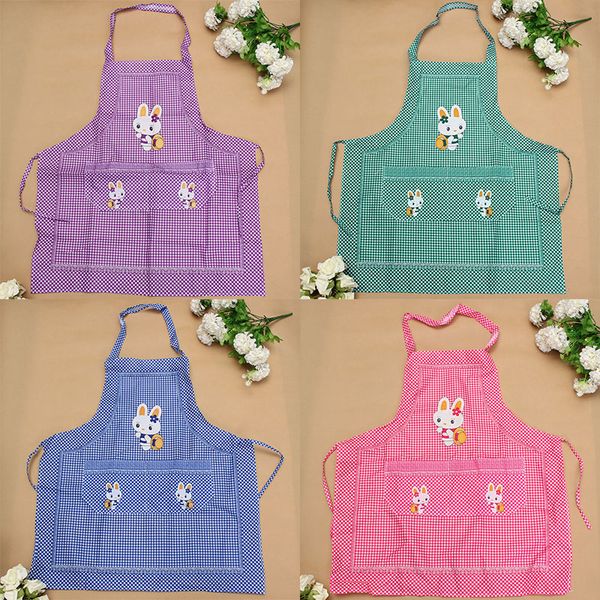 

cartoon apron kitchen double pocket household supply mothers adults