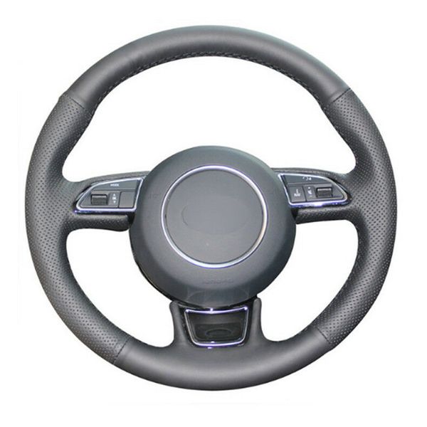 

diy customized pu steering wheel stitch on wrap cover for audi a3 a5 a7 a1