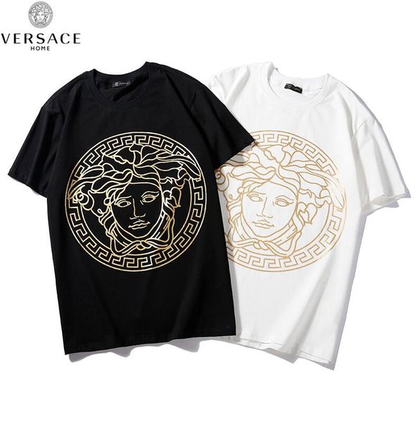 

2020 new men's designers shirt summer women's men's men's short sleeve shirt brand clothing letter print round neck-013, White