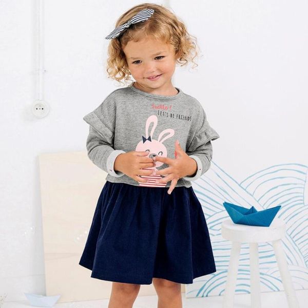 

маленькие дети maven бренд одежды 2020 осени нового заездов новорожденных девочек одежды хлопок девочка печать платье s0369, Red;yellow