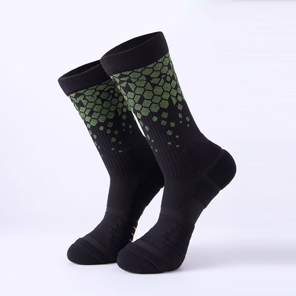 

sports socks men riding cycling basketball running summer hiking tennis calf-length breathable comfy football, Black