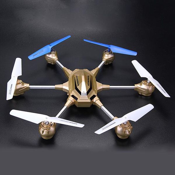 

huajun hj918 w609-9 4.5 channel rc 6-rotor 3d eversion aircraft hexacopter - golden
