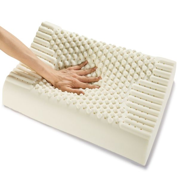 

thailand import natural latex cervical vertebrae health care orthopedic massage natural latex pillow bedding supplies