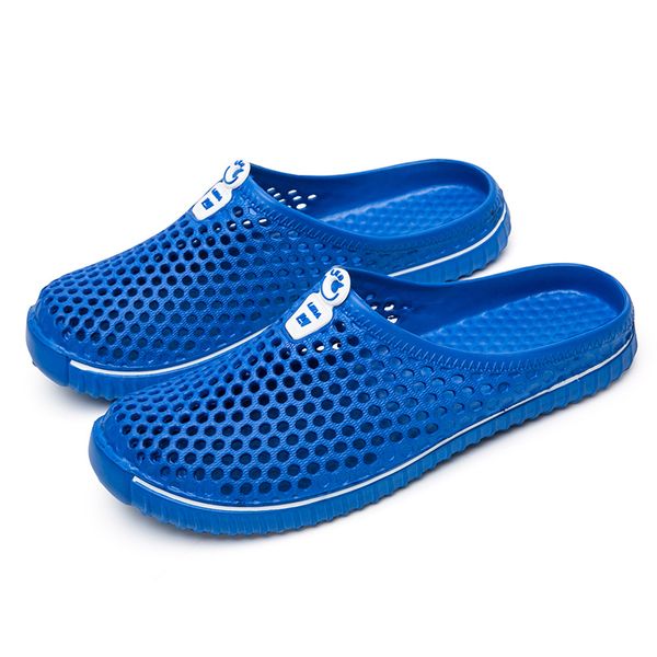 

2020 new summer crocks shoes men casual slip on men sandals male slides crocse jelly shoes male beach sandals, Black