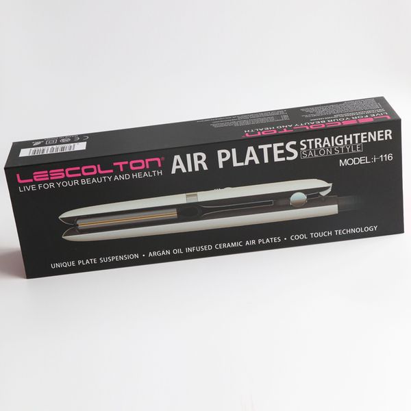 

lescolton 3d electric hair straightener brush hair care styling comb auto massager straightening irons simplyfast hair iron, Black