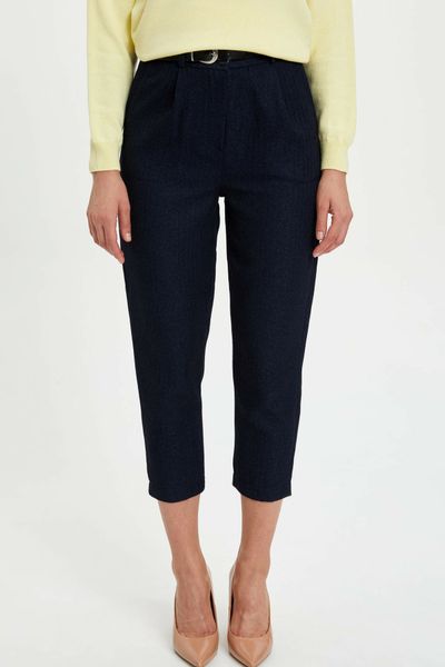 

defacto new woman fashion trousers female casual crop pants ladies comfort turnip pants blue-m8432az19au, Black;white