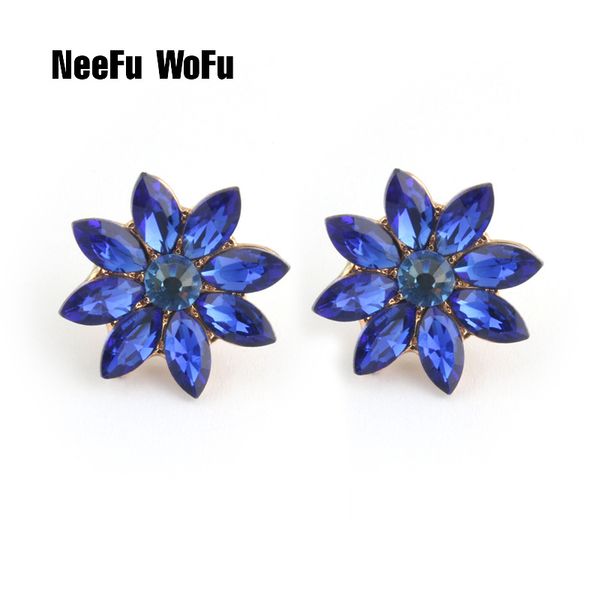 

neefu wofu sweet earrings brand crystal earring flower earring jewelry large long brinco ear oorbellen christmas gift, Silver