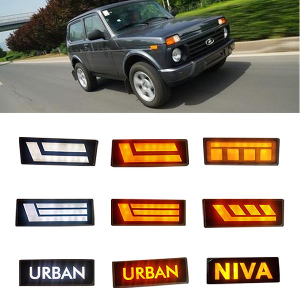 

2pcs car external lights auto led side marker turn signal light indicator for lada urban 4x4 1995+ side lamps