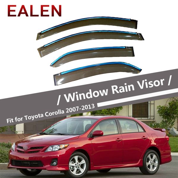 

ealen for toyota corolla e140/e150 2007 2008 2009 2010 2011 2012 2013 deflectors accessories 4pcs/1set smoke window rain visor