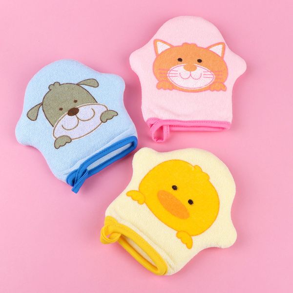 

cartoon super soft cotton baby bath shower brush cute animal modeling sponge powder rubbing towel ball for baby children
