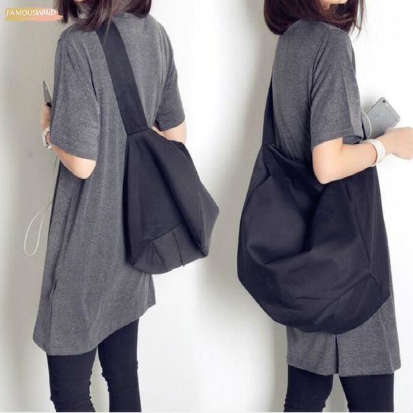 

plain women shoulder bags large black messenger bags female crossbody bags nylon waterproof travel bag bolsa femininas