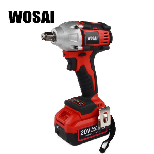 

wosai 20v lithium battery brushless impact electric wrench max torque 320n.m 4.0ah cordless socket wrench power tools