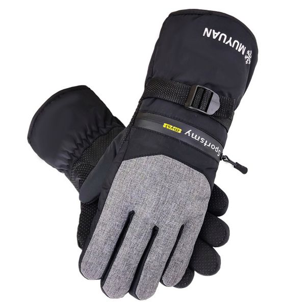 

1 pair climbing insulated outdoor sports snowboard waterproof windproof full finger men ski gloves winter hiking keep warm