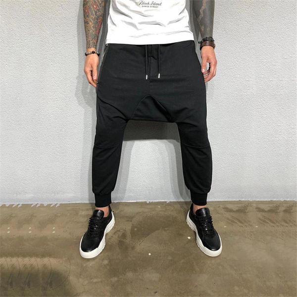 

mens designer sports loose pants solid color fashion drawstring homme clothing regular running hip hop casual apparel casual apparel, Black