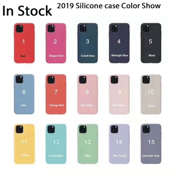 

official logo phone case for iphone 11 pro for iphone 8plus 6s silicone liquid original cover for iphone xs max xr x cases