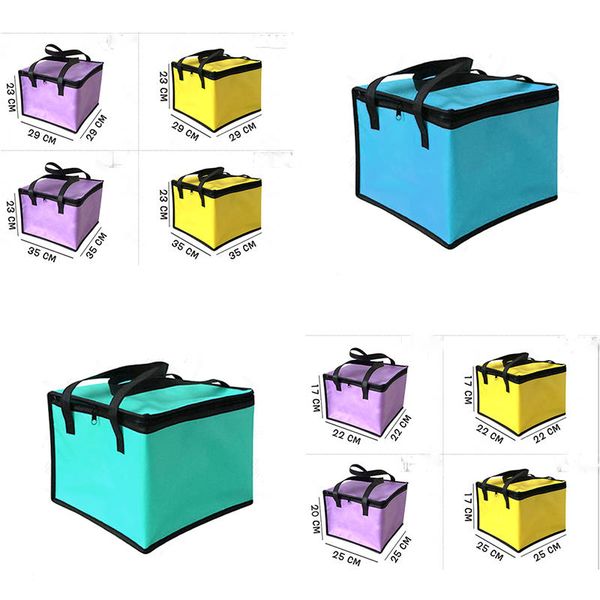 

portable insulated bag for drinks lunch picnic bag foldable cooler convenient leisure red tote storage bags, Blue;pink