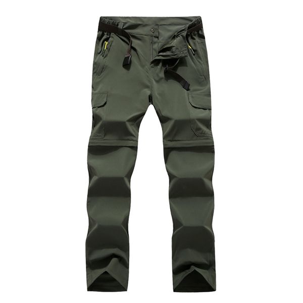 

water resistant adjustable detachable pants quick dry trousers summer convertible outdoor walking hiking fishing climbing, Black