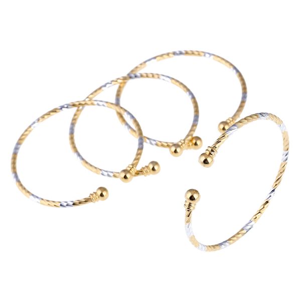 

two color cuff bangle wholesale two tone trendy bangle jewelry mix color plated bangle bracelet jewelry, White