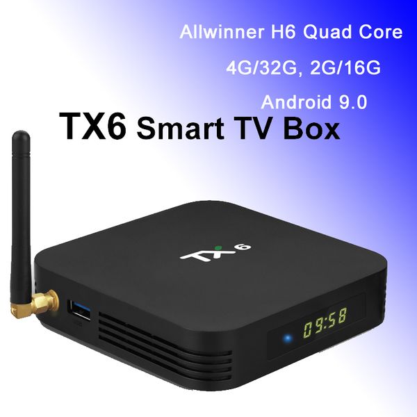 

tx6 android 9.0 tv box allwinner h6 quad core 2.4g wifi media player 4k ultra hd set boxes 4gb ram 32g rom 2g16g tvbox android9.0 usb3.0
