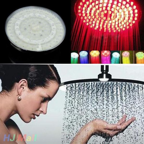 

7 цветов автоматическое изменение 8" круглый ванной led light rain top shower head