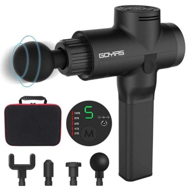 

2020 new goyirs massage gun muscle massager deep tissue percussion portable handheld electric body massager quiet mg902