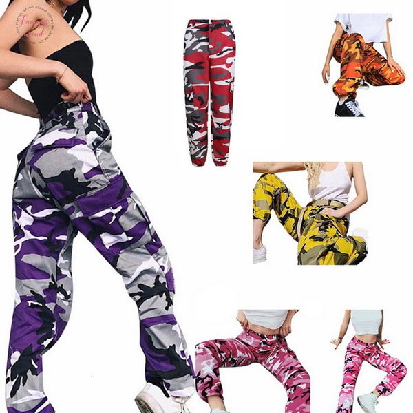 

womens summer ladies camo cargo trousers pants casual pants military combat camouflage jeans pencil pants pink red gray, Black;white