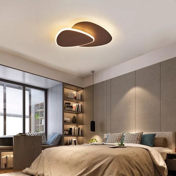 2019 Modern Two Layers Led Ceiling Lights White Coffee Body Surface Mount For Aisle Parlor Bedroom Restaurant Kitchen Ceiling Lamp From