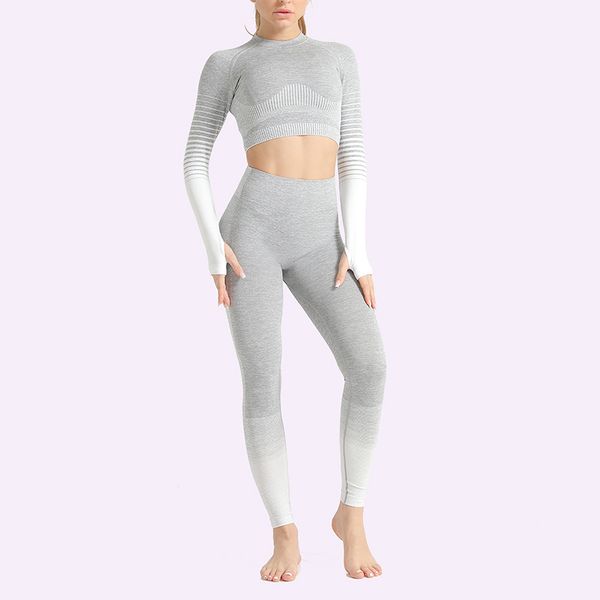 

stripe new fitness suit seamless yoga set stretch fitness sports ropa deportiva mujer gym yoga suit workout clothes for women, White;red