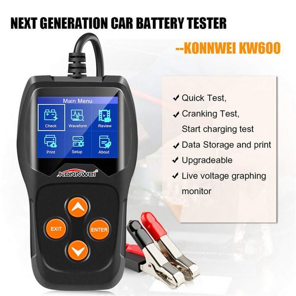 

new 12v car battery tester 100 to 2000cca 12 volt lcd screen battery tools for the car quick cranking charging diagnostic tool