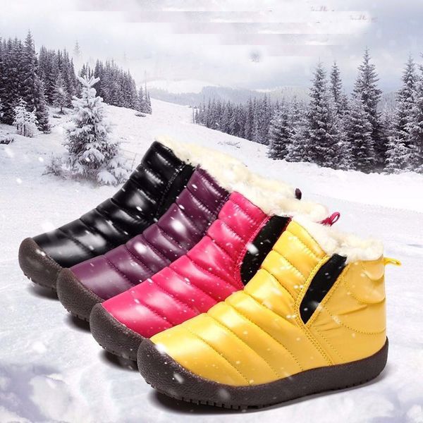 

2019 kids designer shoes kid boys girls children baby warm snow boots teenage students snow winter boots with box children' christmas, Black;grey