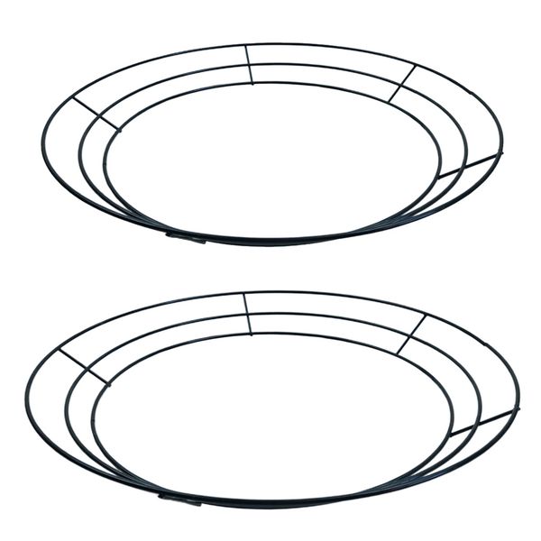 

6pcs rustic round metal cactus planter wire wreath frame succulent pot hanging wall air plant holder garden decor, 30cm & 35cm