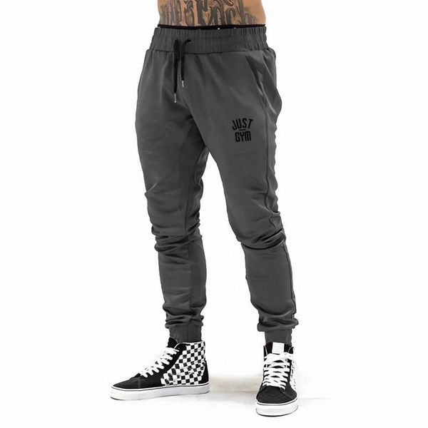

новая марка бегуны брюки мужчины gym sweatpants streetwear фитнес тощий брюки бодибилдинг тренировки трениках joggingbroek t200422, Black