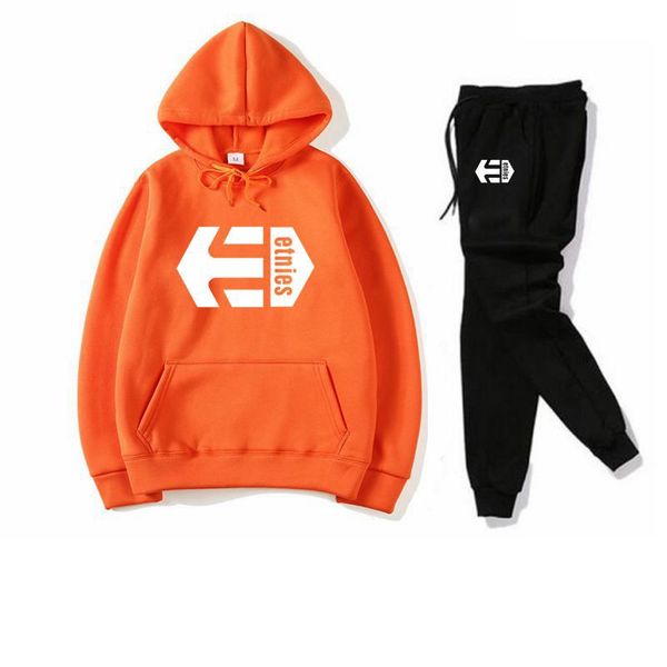 

2019 2pc hoodies men spring autumn fleece liner hooded sweatshirts male brand streetwear solid warm 2 pieces hoody tracksuit, Gray