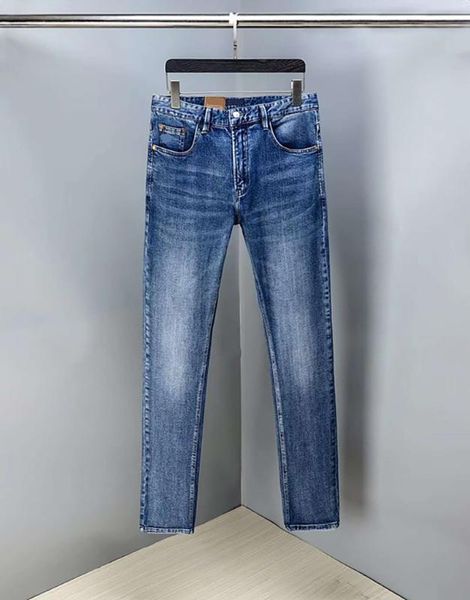 

homme small jeans men casual slim stretch jeans classic denim pants trousers plus size 29-42 high quality, Blue