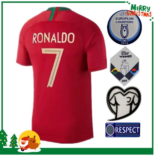 

portugal 2018 2019 national team soccer jerseys home 18 19 ronaldo moutinho silva man football shirt, Black;yellow