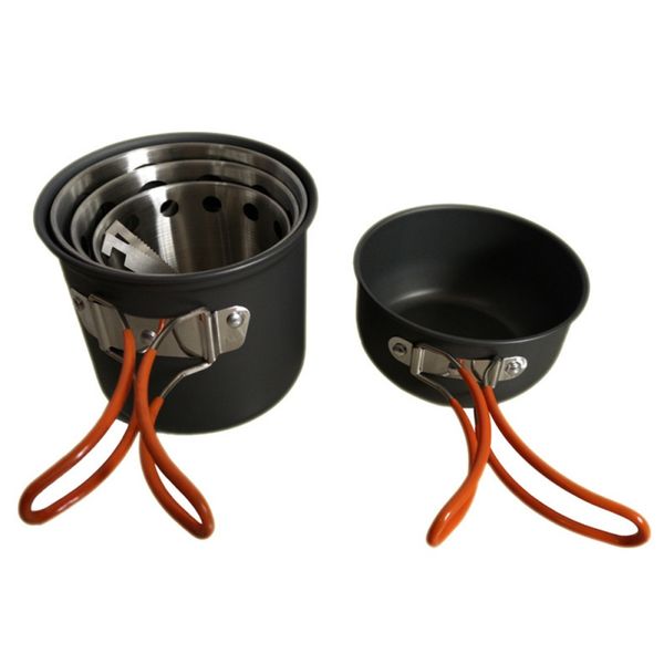 

camping cookware set tableware cooking set utensils hiking picnic wood stove lightweight folding
