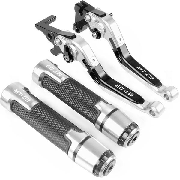 

motorcycle accessories extendable brake clutch levers handlebar hand grips for yamaha mt-03 mt03 2015-2019 2016 2017 2018