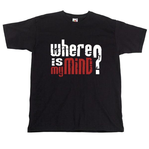 

where is my mind t shirt the pixies fight club t-shirt o-neck fashion casual print t shirt tee plus size, White;black