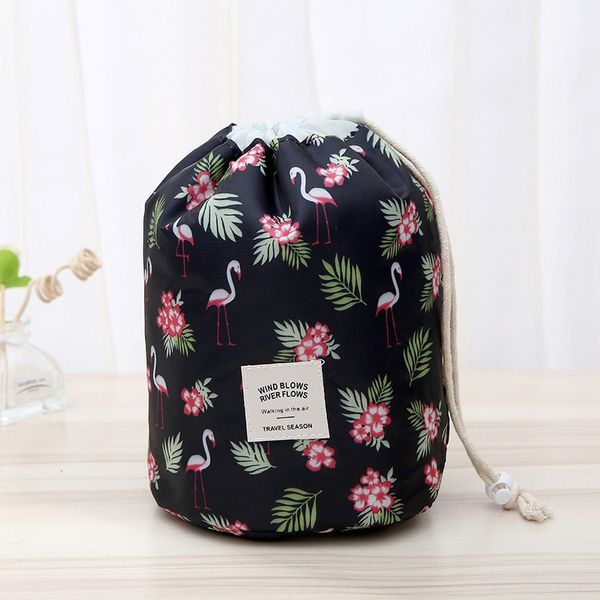 

multifunctional storage bags drawstring cylinder cosmetic organizer bag large capacity waterproof bundle travel portabel washing bag