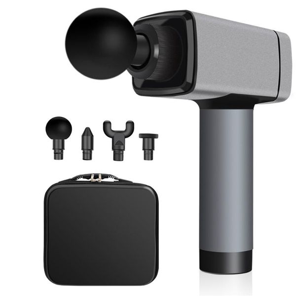 

electric muscle massage gun deep tissue massager therapy gun exercising relief body shaping with 4 massage heads 40