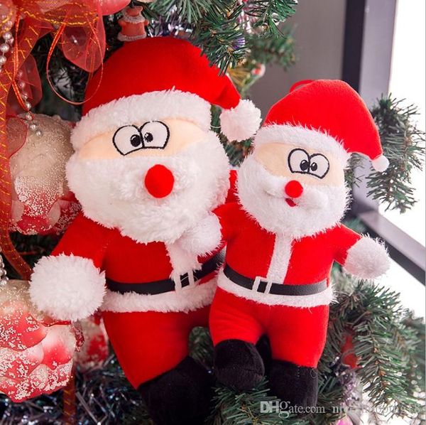 

cute 25cm 40cm plush toys santa claus christmas party supply plush toy doll grab doll female birthday gift