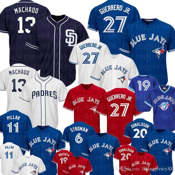 

San Diego 13 Manny Machado Padres Jersey Toronto 27 Vladimir Guerrero Jr. Blue Jays Jersey 6 Marcus Stroman 29 Joe Carter 2 Troy