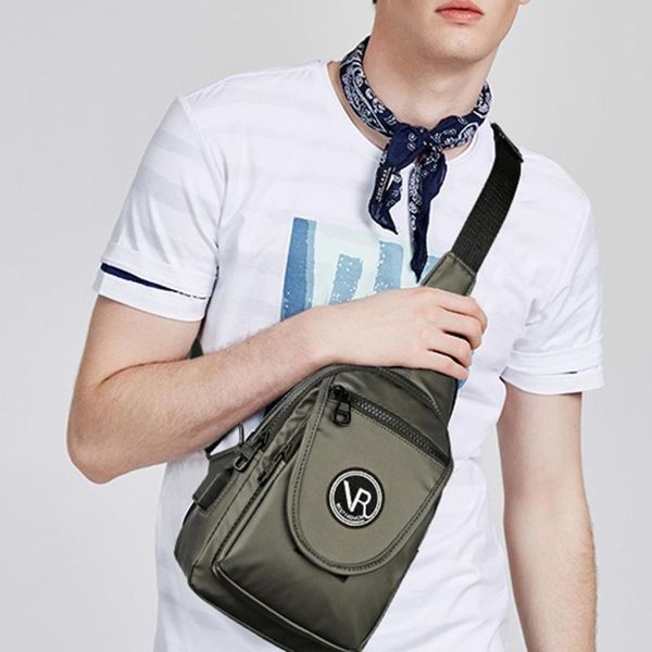 

fashion crossbody bag for men outdoor sports waterproof oxford anti-theft chest bag large capacity chest pocket 2020 m6