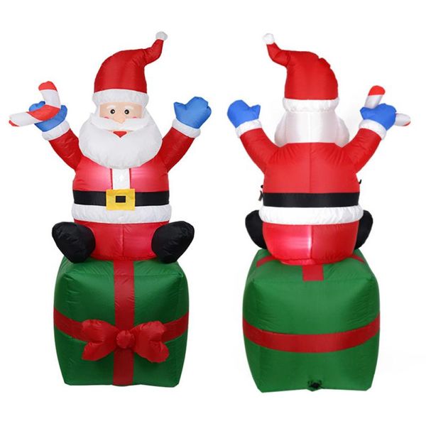

inflatable christmas santa claus airblown w/led outdoor yard decorations ell