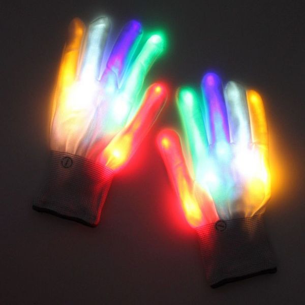 

бытовые diy хэллоуин перчатки партии косплей led маска для рук партии смешные перчатки палец освещение электрический скелет
