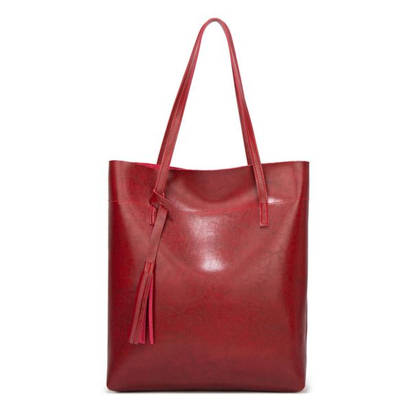 

women messenger bags leather casual tassel handbags female designer bag vintage big size tote shoulder bag quality